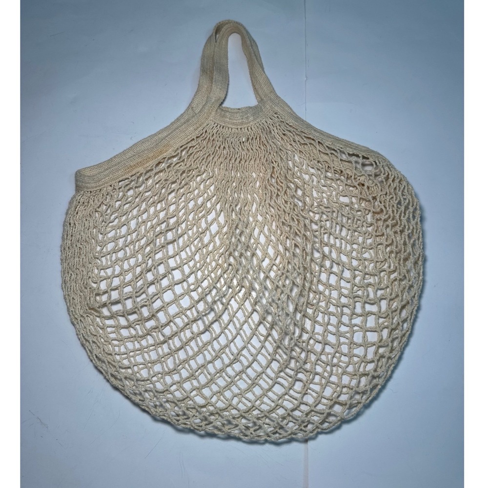 Eco Bags Cotton Mesh Net Shopping Bag Reusable Tote Natural